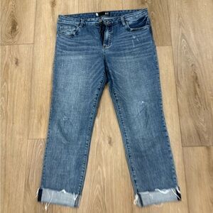 Kut from the Kloth Distressed Blue Ankle Jeans